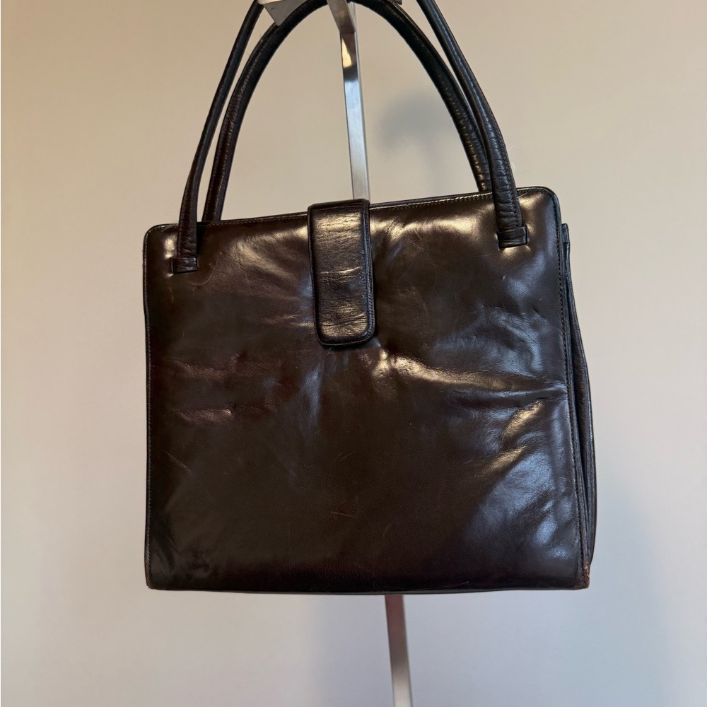 Vintage 60s-70s Sydney California Timeless Brown Leather Handbag